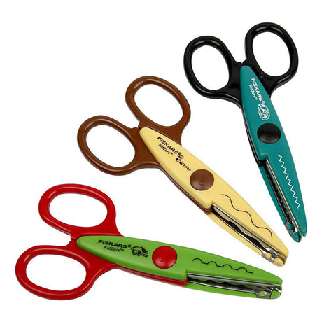 Ciseaux à cranter Fiskars kidzors, 3 pièces 1 boîte