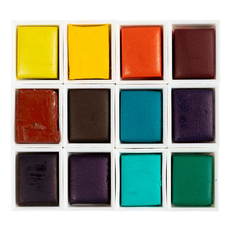 Société créative https : www.ccobby.nl art-awatercolor-pan-flowers-and-landscapes-size-10x15x20-mm-various-colors-12-color-1-piece