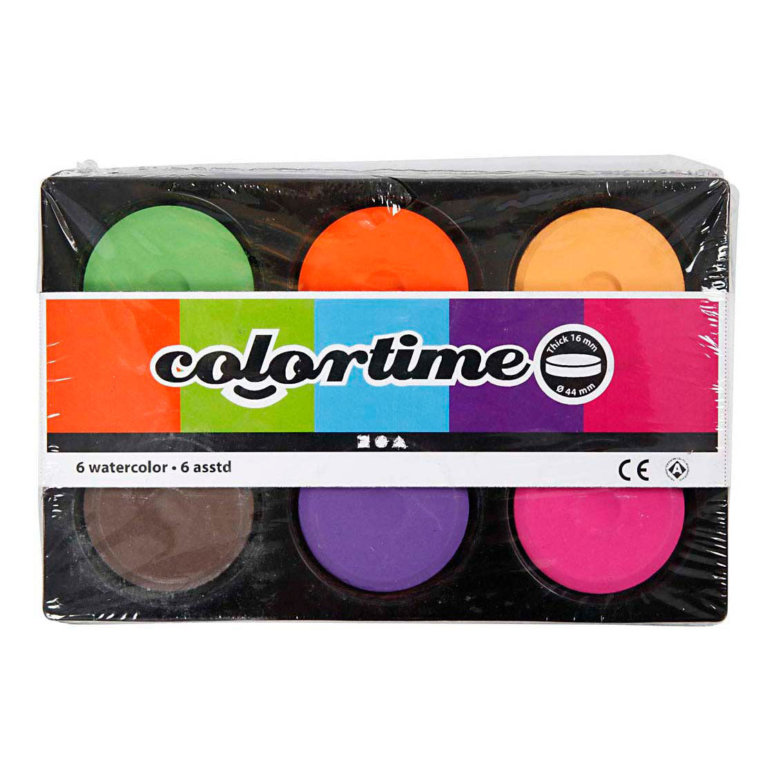 Aquarelle Creativ company, h: 16 mm, d 44 mm, couleurs supplémentaires, 1 boîte