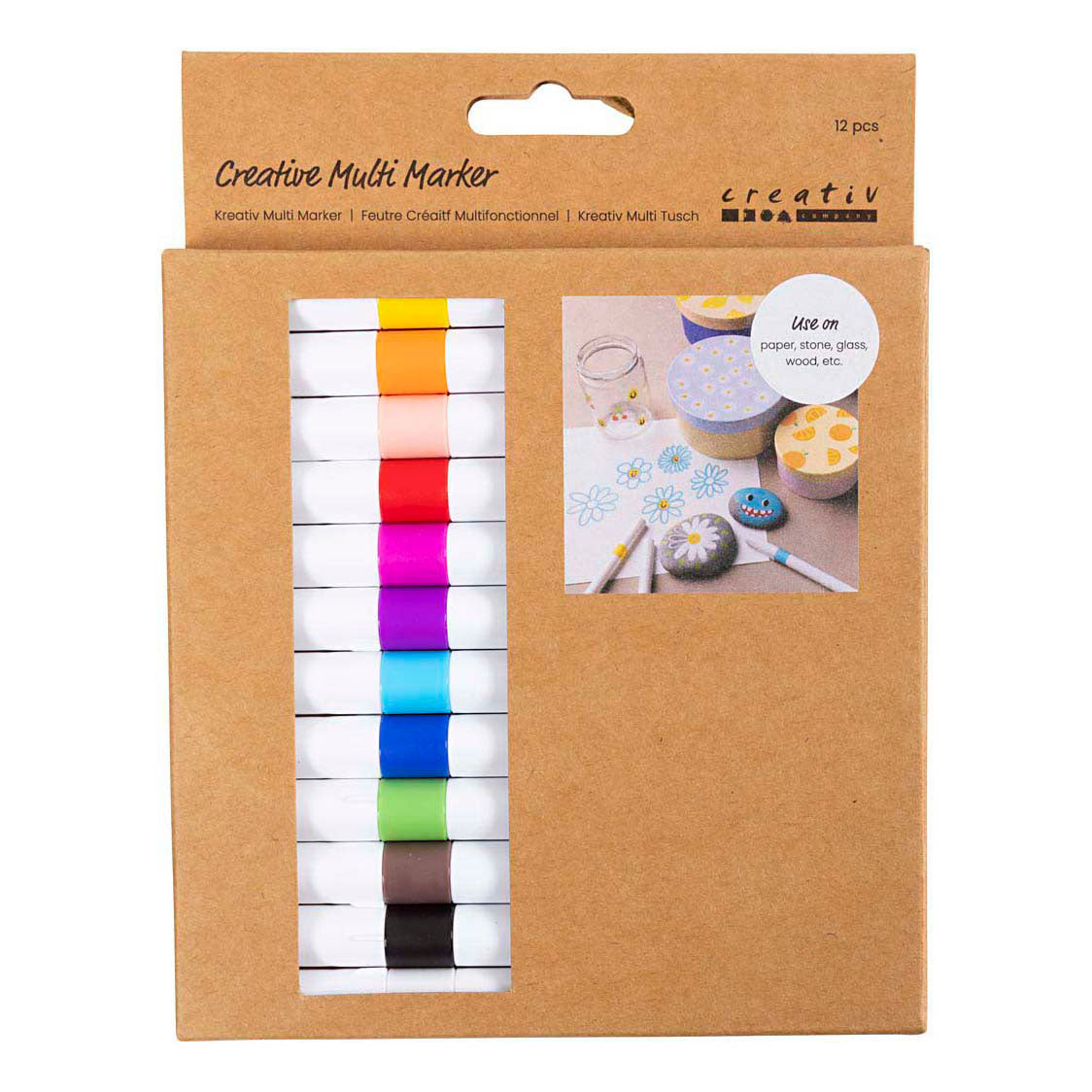 Société Creativ https : www.ccobby.nl creative-multi-marker-line-thickness-4-mm-various-colors-12-piece-1-box