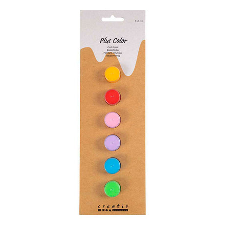 Creativ company plus colour peinture acrylique, colorée, 6x5 ml 1 boîte