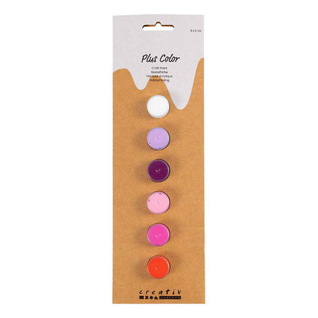 Peinture acrylique Creativ company plus color, harmonie rose violet, 6x5 ml 1 boîte