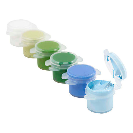 Peinture acrylique Creativ company plus color, harmonie bleu vert, 6x5 ml 1 boîte