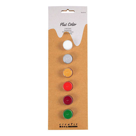 Creativ company plus color peinture acrylique, peinture de Noël, 6x5 ml 1 boîte