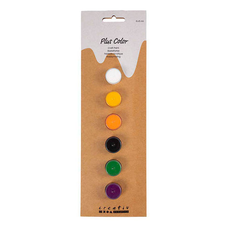 Creativ company plus color peinture acrylique, couleurs d'Halloween, 6x5 ml 1 boîte