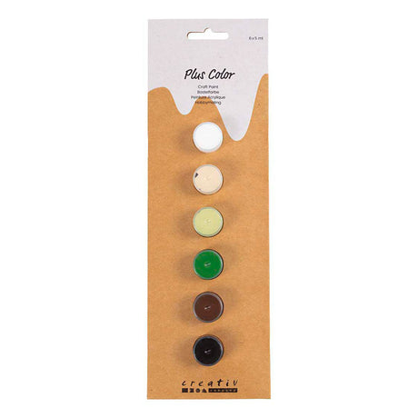 Creativ company plus colour peinture acrylique, naturelle, 6x5 ml 1 boîte