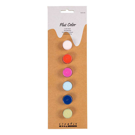 Creativ company plus color peinture acrylique, couleurs fortes, 6x5 ml 1 boîte