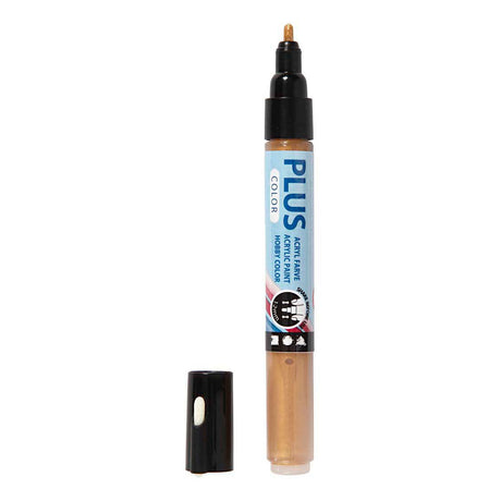 Marqueur de couleur Plus, l : 14,5 cm, largeur de trait 1-2 mm, or, 5,5 ml, 1 pièce