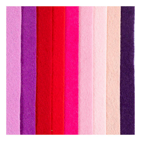 Creativ company hobby feutre a4 épaisseur 2mm harmonie violet et rose - 10 pcs.