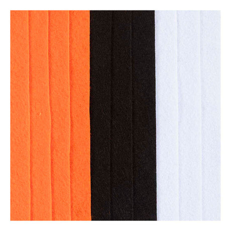Creativ company feutre de loisirs, a4, feuille 210x297 mm, épaisseur 2 mm, couleurs d'Halloween, 10 pièces 1 boîte