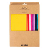 Creativ company feutre de loisirs, a4, feuille 210x297 mm, épaisseur 2 mm, coloré, 10 pièces 1 boîte
