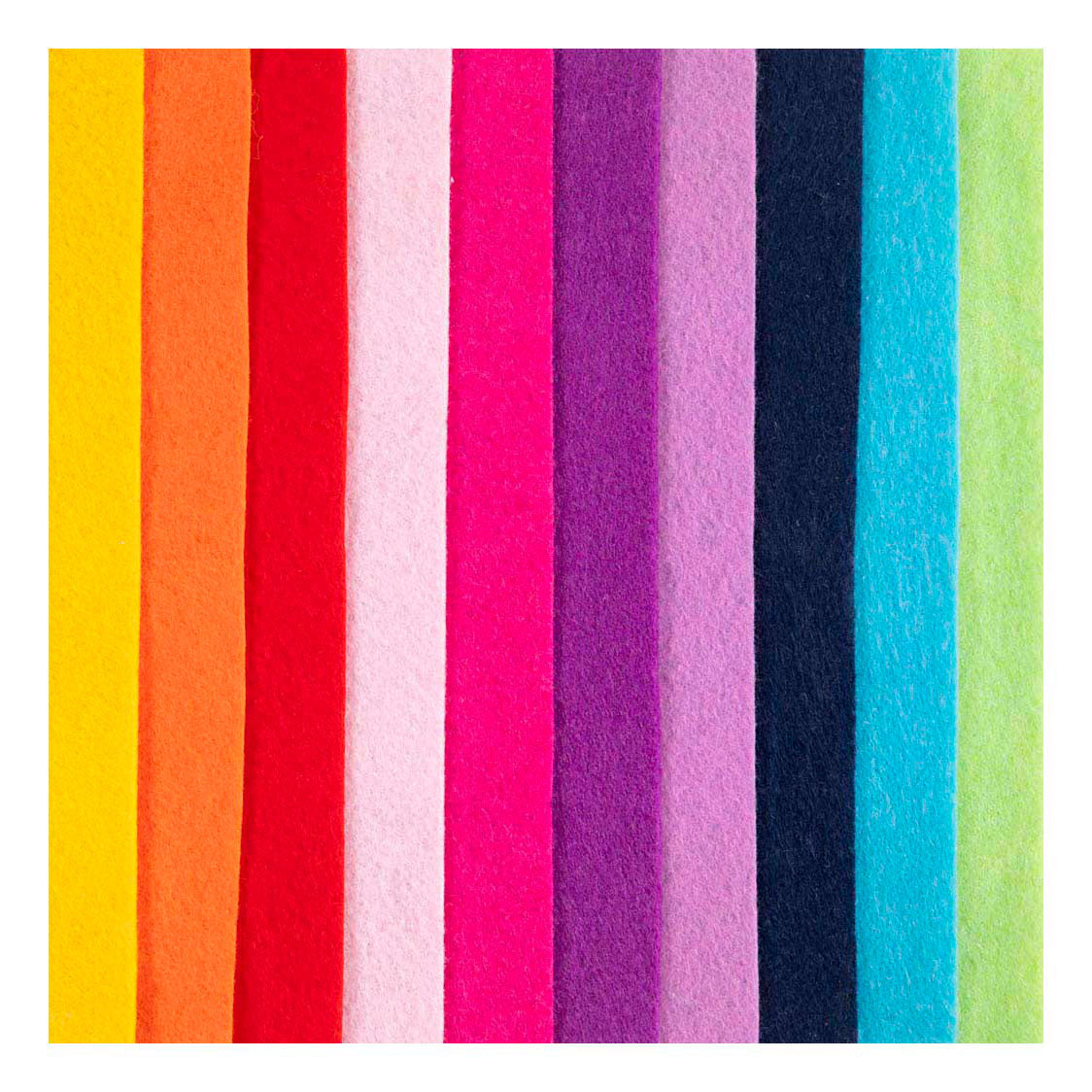 Creativ company feutre de loisirs, a4, feuille 210x297 mm, épaisseur 2 mm, coloré, 10 pièces 1 boîte