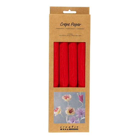Papier crépon Creativ company rouge - 4 pcs.