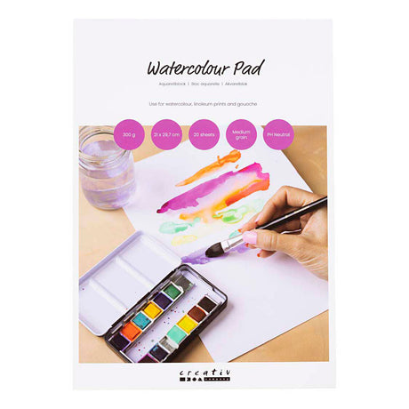 Société créative https: www.ccobby.nl bloc aquarelle-feuille-a4-210x297-mm-cold-pressed-medium-grain-300-gr-white-20-sheet-1-piece