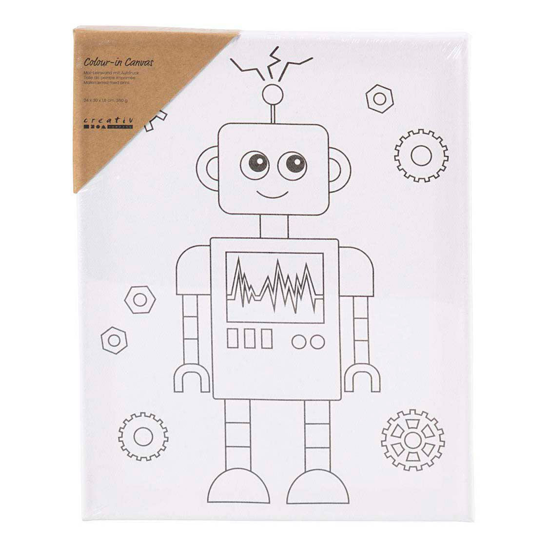 Entreprise créative https: www.ccobby.nl peintre-toile-avec-impression-robot-d-1-6-cm-dimensions-24x30-cm-360-gr-1-piece