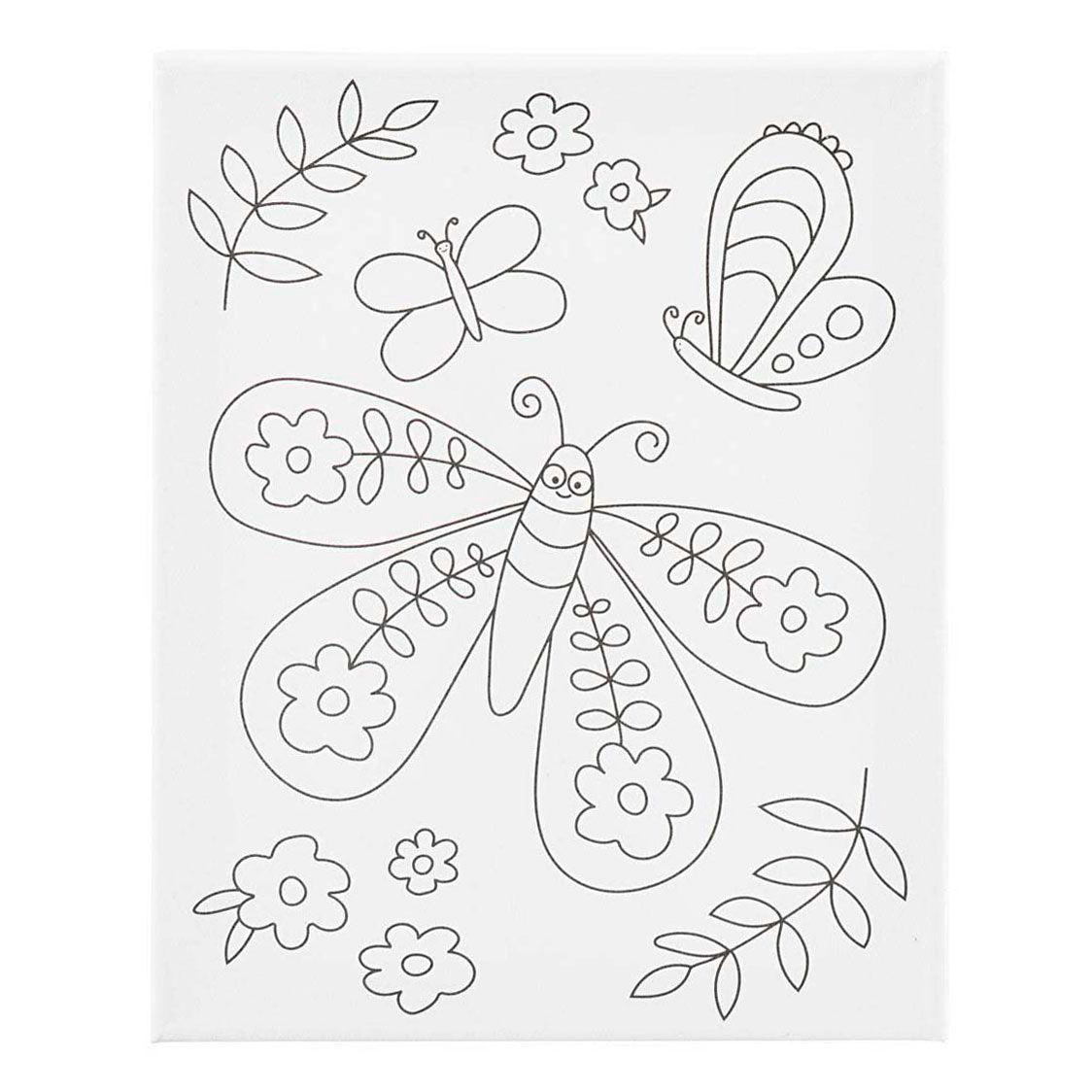 Toile à peindre Creativ company avec grand imprimé papillon - 24x30cm