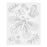 Toile à peindre Creativ company avec grand imprimé papillon - 24x30cm