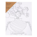 Toile à peindre Creativ company avec imprimé bouquet dans un vase - 24x30cm