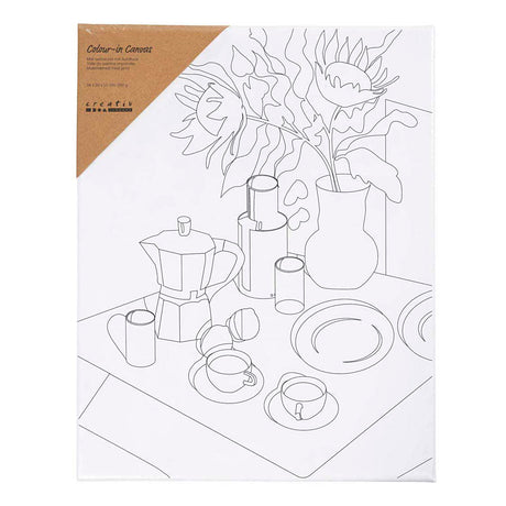 Tableau à peindre Creativ Company avec table de petit-déjeuner imprimée - 24x30cm