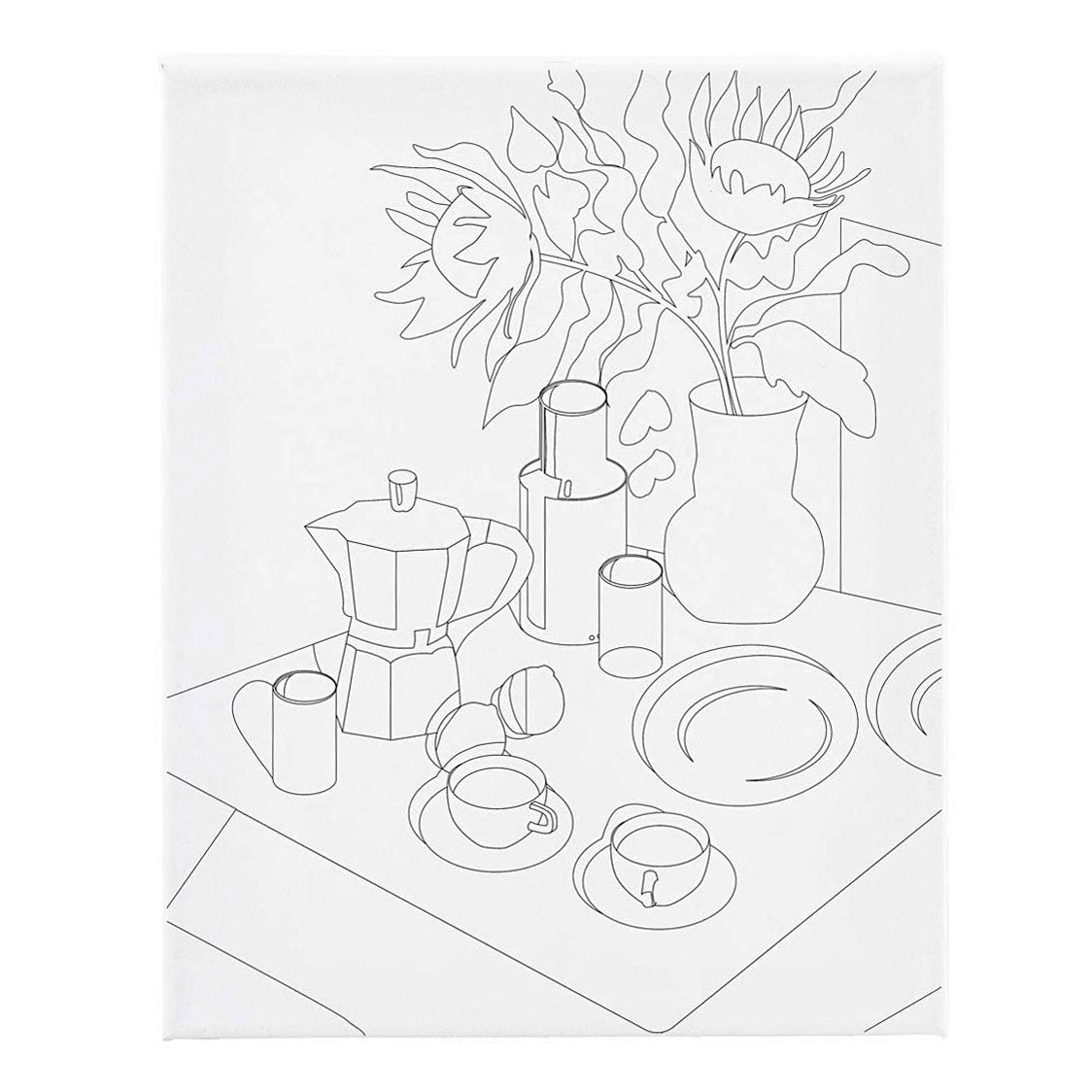Tableau à peindre Creativ Company avec table de petit-déjeuner imprimée - 24x30cm