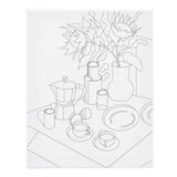 Tableau à peindre Creativ Company avec table de petit-déjeuner imprimée - 24x30cm