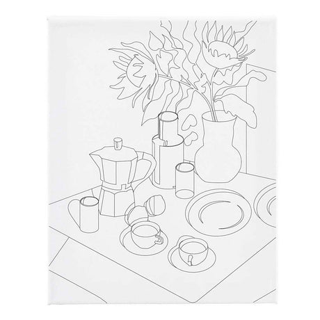 Creativ company toile à peindre avec impression, table de petit-déjeuner, d : 1,6 cm, dimensions 24x30 cm, 360 g, 1 pièce