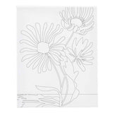 Creativ company toile de peinture avec impression, grandes fleurs, d: 1,6 cm, taille 24x30 cm, 360 g, 1 pièce