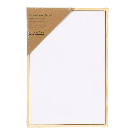 Creativ company Toile tendue avec cadre, dim. 15,8x23,8 cm, 280 g, blanc, 1 pièce