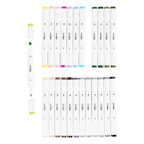 Société créative https : www.ccobby.nl marqueur de dessin-épaisseur de ligne-1-8-mm-couleurs pastel-couleurs standard-24-pièces-1-boîte