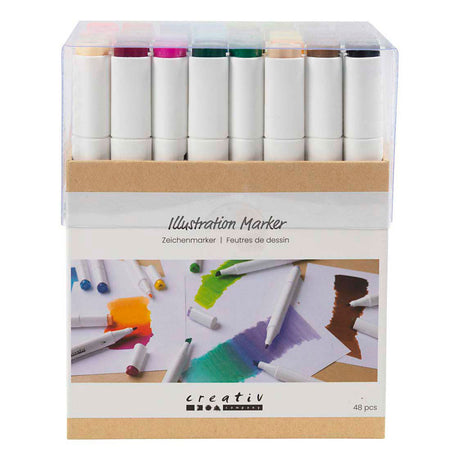 Société créative https : www.ccobby.nl marqueur de dessin-épaisseur de ligne-1-8-mm-standard-colours-48-piece-1-box