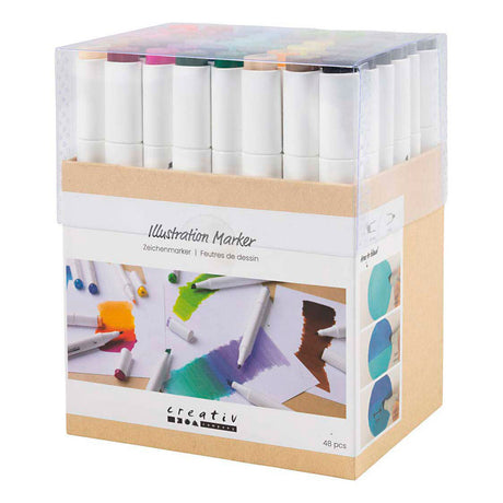 Société créative https : www.ccobby.nl marqueur de dessin-épaisseur de ligne-1-8-mm-standard-colours-48-piece-1-box