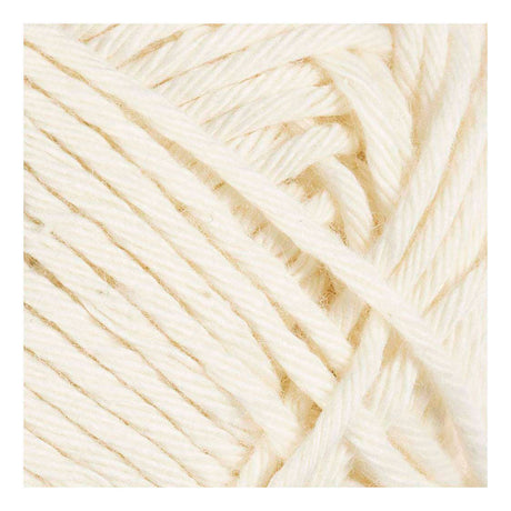 Fil de coton Creativ company, taille 8 8, l : 80-85 m, blanc cassé, 50 g 1 pelote