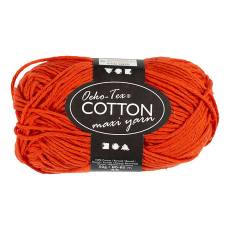 Fil de coton Creativ company taille 8 8 l : 80-85 m rouge - 50gr.