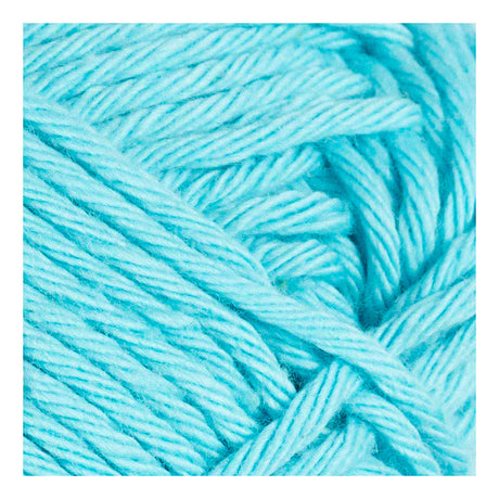 Fil de coton Creativ company, taille 8 8, l : 80-85 m, turquoise, 50 g 1 pelote