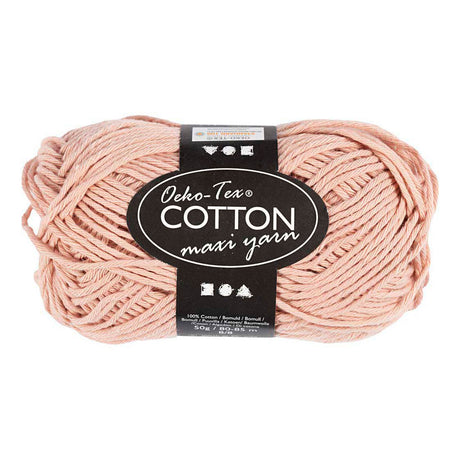 Fil de coton Creativ company, taille 8 8, l : 80-85 m, beige, 50 g 1 pelote