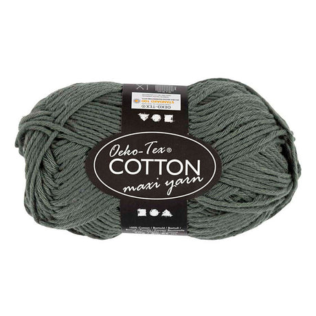 Fil de coton Creativ company, taille 8 8, l : 80-85 m, gris, 50 g 1 pelote