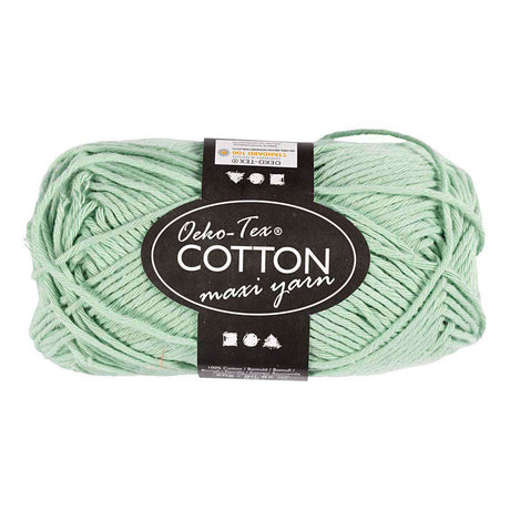 Fil de coton Creativ company taille 8 8 l : 80-85 m vert menthe - 50gr.