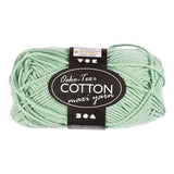 Fil de coton Creativ company, taille 8 8, l : 80-85 m, vert menthe, 50 g 1 pelote