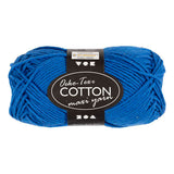 Fil de coton Creativ company, taille 8 8, l : 80-85 m, bleu cobalt, 50 g 1 pelote