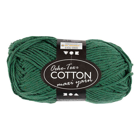 Fil de coton Creativ company taille 8 8 l : 80-85 m vert foncé - 50gr.
