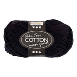 Fil de coton Creativ company, taille 8 8, l : 80-85 m, noir, 50 g 1 pelote
