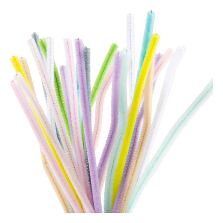 Creativ company chenille 6mm x 30cm couleurs pastel - 25pcs.
