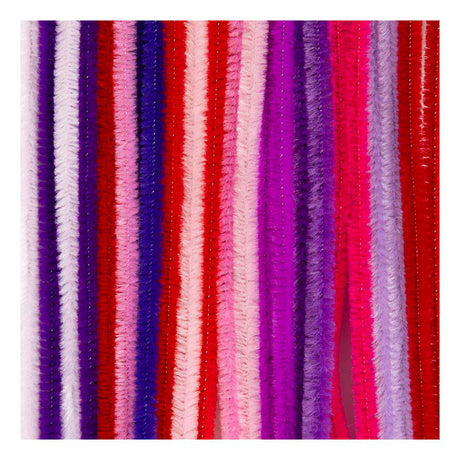 Creativ company chenille, l: 30 cm, épaisseur 6 mm, harmonie rose violet, 25 pièces 1 boîte