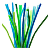Creativ company chenille 6mm x 30cm harmonie verte et turquoise - 25 pcs.