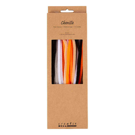 Creativ company chenille, l: 30 cm, épaisseur 6 mm, couleurs halloween, 25 div 1 boîte