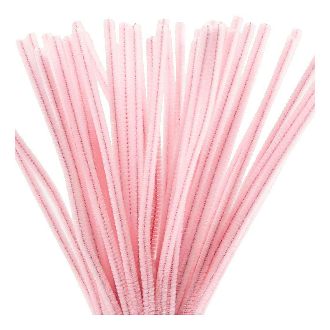 Creativ company chenille, l: 30 cm, épaisseur 6 mm, rose, 50 pièces 1 boîte