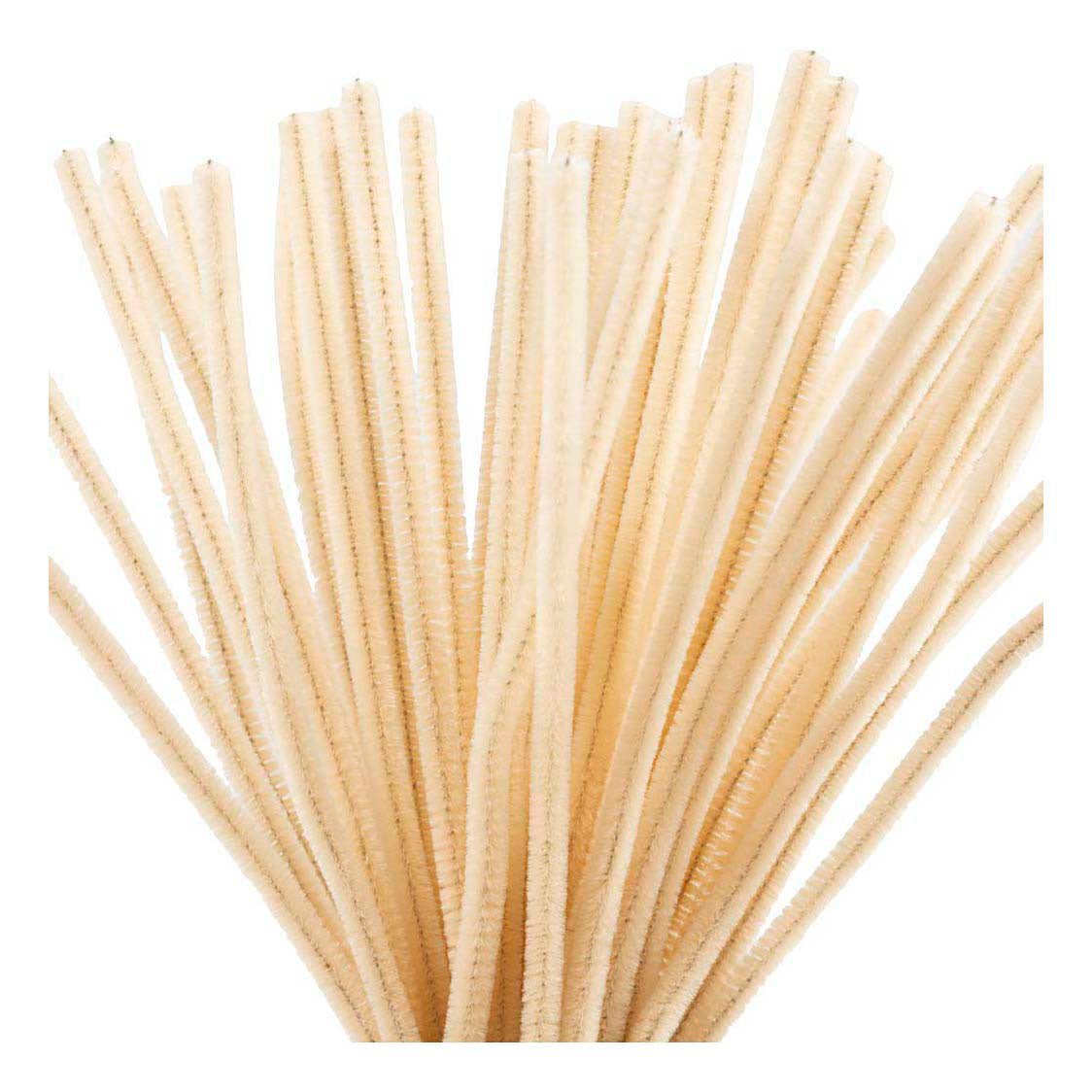 Creativ company chenille, l: 30 cm, épaisseur 6 mm, beige, 50 pièces 1 boîte