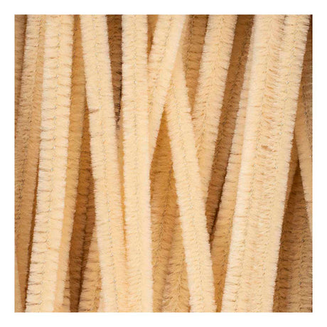 Creativ company chenille, l: 30 cm, épaisseur 6 mm, beige, 50 pièces 1 boîte