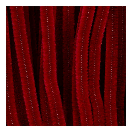 Creativ company chenille 6mm x 30cm rouge foncé - 50 pcs.