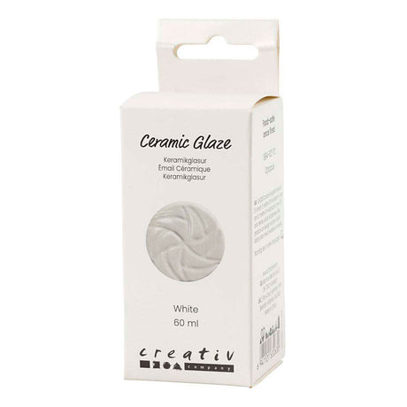 Vernis céramique Creativ company, 984-1101 °c, opaque, blanc, 60 ml 1 flacon